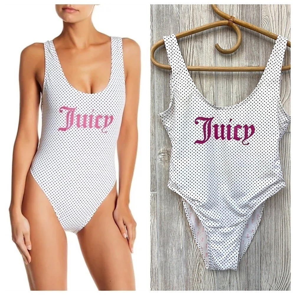 NEW! JUICY COUTURE ONE PIECE Swimsuit Y2K Womens Size Medium Summer Travel Beach